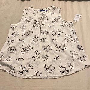 Black and white blouse